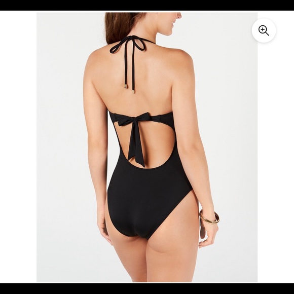 4/$25 Bar III Black Halter One Piece Swimsuit XS - Picture 5 of 5